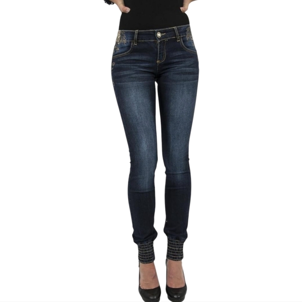Desigual Women's‎ Ebroidered Jeans blue Denim